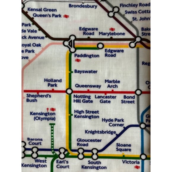 London Underground Map Apron With Adjustable Ties Cotton 1994 Design Kitchen - Picture 5 of 7